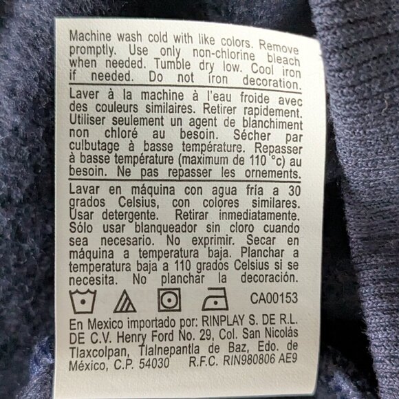 Champion Sweatshirt Men's Medium Navy Blue Fleece Crew Long Sleeve NWT Comfort - Picture 15 of 15